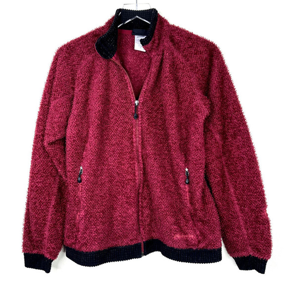Patagonia Jackets & Blazers - Patagonia Women's R3 Purist Jacket Fuzzy Fleece Full Zip Up Burgundy Red Black